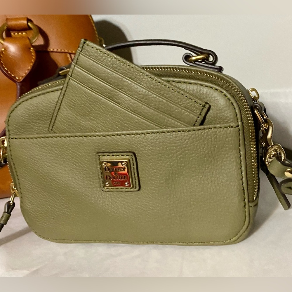 Dooney & Bourke Belvedere Ambler Leather Crossbody Top Handle Handbag Olive NEW